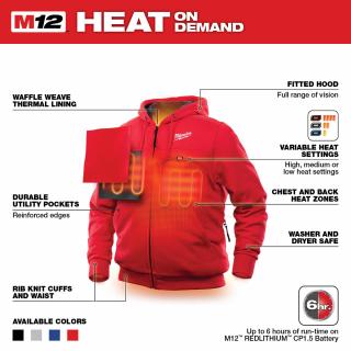 Milwaukee M12 Heated Hoodie Kit (Red)